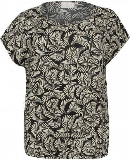Kaffe Curve Sonna Stanley Top Negro intenso/Blanco antiguo estampado - Camisetas - 