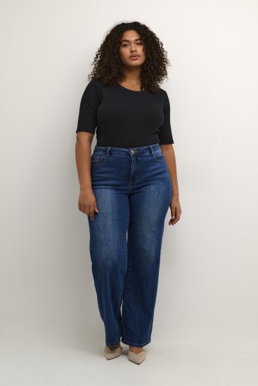 Kaffe Curve Carina Camiseta Negro intenso - Camisetas - 