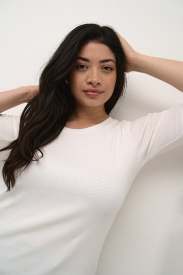 Kaffe Curve Carina Camiseta Chalk - Camisetas - 