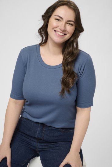 Kaffe Curve Carina T-Shirt Blue - Camisetas - 
