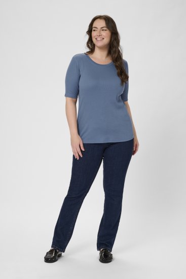 Kaffe Curve Carina T-Shirt Blue - Camisetas - 