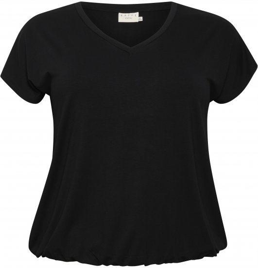 Kaffe Curve Jena V-Neck Camiseta Negro intenso - Camisetas - 