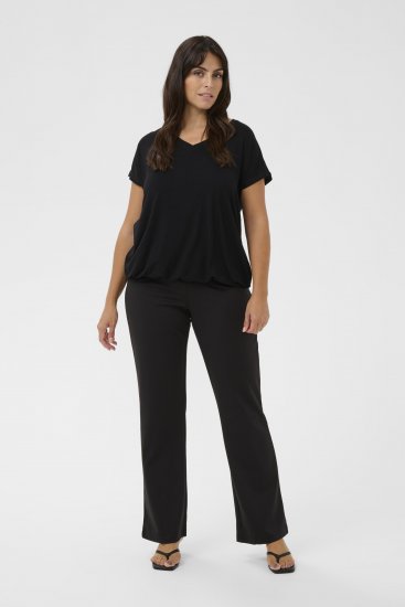 Kaffe Curve Jena V-Neck Camiseta Negro intenso - Camisetas - 