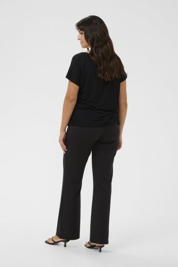 Kaffe Curve Jena V-Neck Camiseta Negro intenso - Camisetas - 