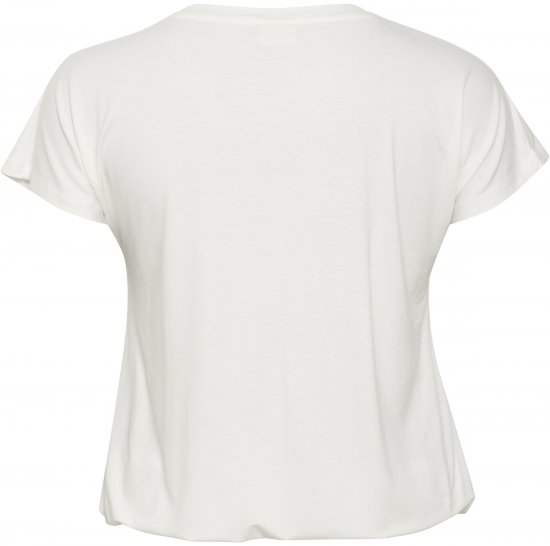 Kaffe Curve Jena V-Neck Camiseta Chalk - Camisetas - 