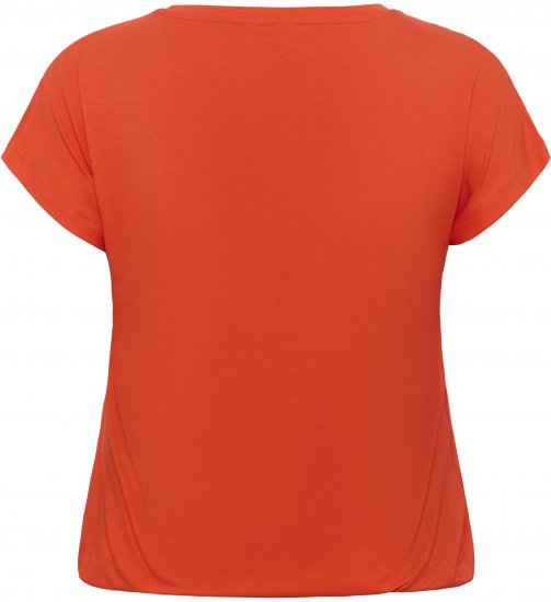 Kaffe Curve Jena V-Neck T-Shirt Grenadine Red - Camisetas - 