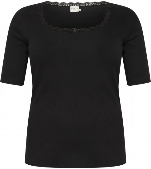 Kaffe Curve Britt Camiseta Negro intenso - Camisetas - 