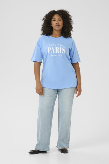 Kaffe Curve Frey T-Shirt Vista Blue - Camisetas - 