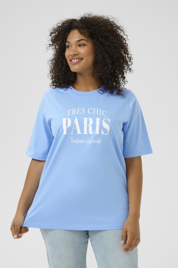 Kaffe Curve Frey T-Shirt Vista Blue - Camisetas - 