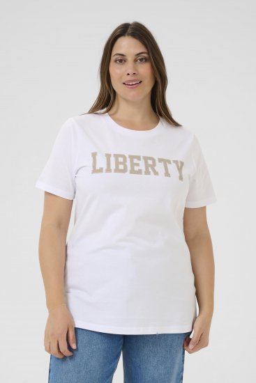 Kaffe Curve June Camiseta Blanco - Camisetas estampadas para mujer - 