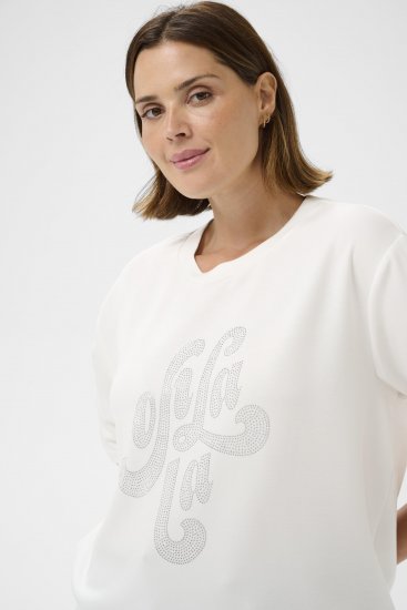 Kaffe Curve Rosa T-Shirt Chalk - Camisetas - 