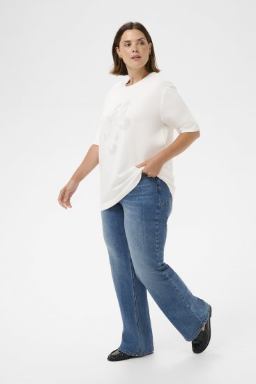 Kaffe Curve Rosa T-Shirt Chalk - Camisetas - 