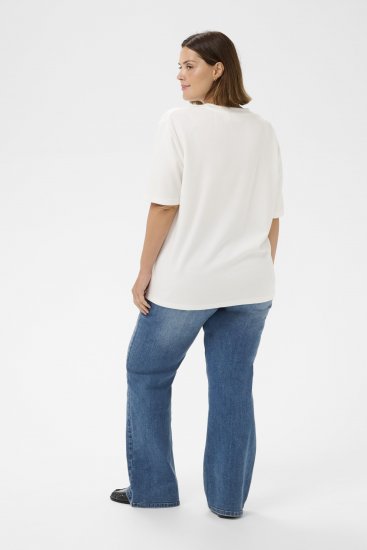 Kaffe Curve Rosa T-Shirt Chalk - Camisetas - 