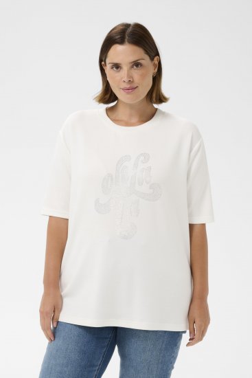 Kaffe Curve Rosa T-Shirt Chalk - Camisetas - 