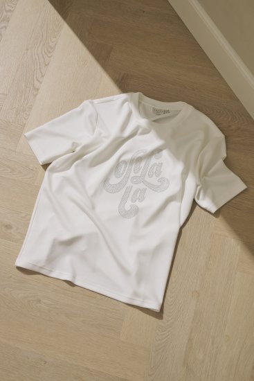 Kaffe Curve Rosa T-Shirt Chalk - Camisetas - 