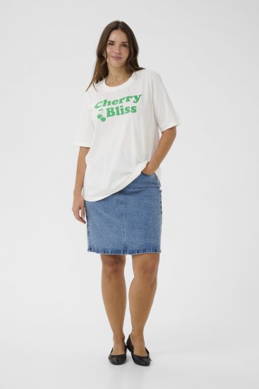 Kaffe Curve Chari T-Shirt Chalk - Camisetas - 