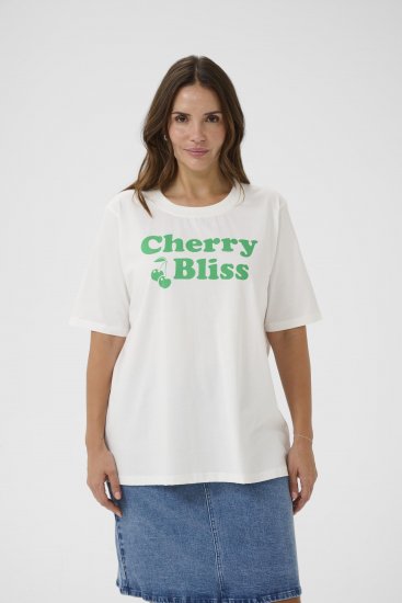 Kaffe Curve Chari T-Shirt Chalk - Camisetas - 
