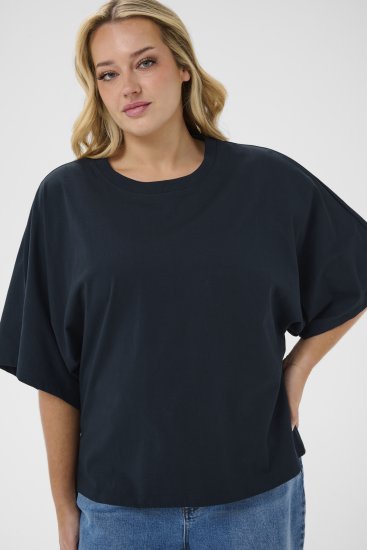 Kaffe Curve Stormi T-Shirt Navy - Camisetas - 