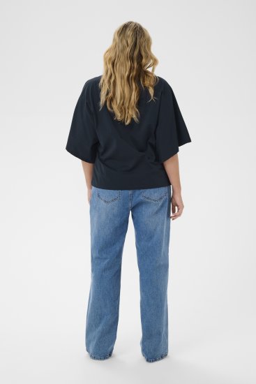 Kaffe Curve Stormi T-Shirt Navy - Camisetas - 