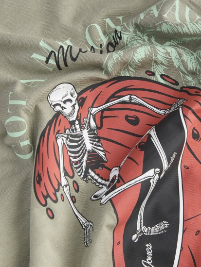 Jack & Jones King Crew Neck T-Shirt Grey - Camisetas con estampado - Camisetas con estampado - 2XL-8XL