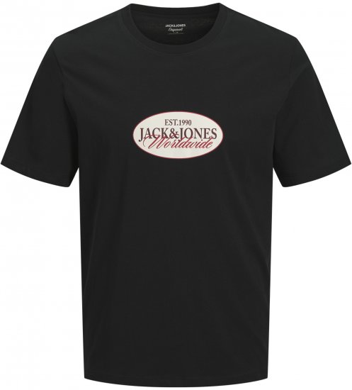 Jack & Jones Catskills Worldwide Camiseta Negra - Camisetas - Camisetas - 2XL-14XL
