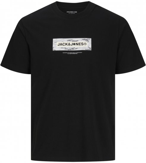 Jack & Jones Breeze Branded T-Shirt Black - Camisetas - Camisetas - 2XL-14XL