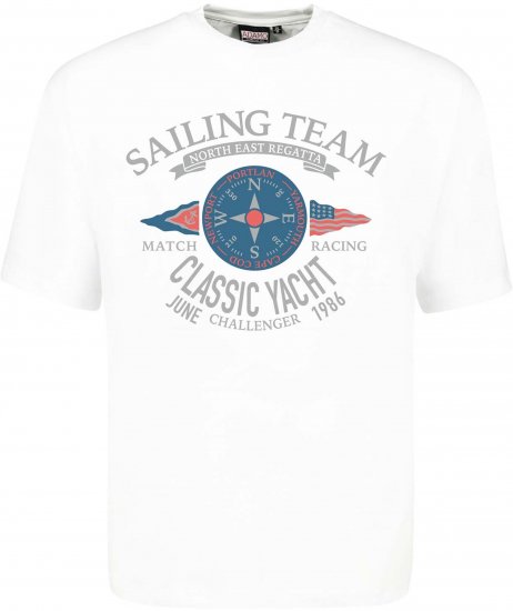 Adamo Sailing Comfort Fit T-Shirt White - Camisetas con estampado - Camisetas con estampado - 2XL-8XL