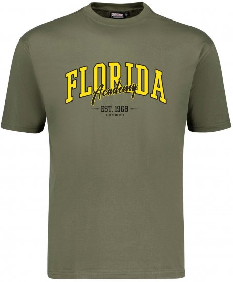 Adamo Florida Comfort Fit T-Shirt Olive Green - Camisetas - Camisetas - 2XL-14XL