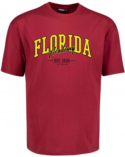 Adamo Florida Comfort Fit T-Shirt Red - Camisetas con estampado - Camisetas con estampado - 2XL-8XL
