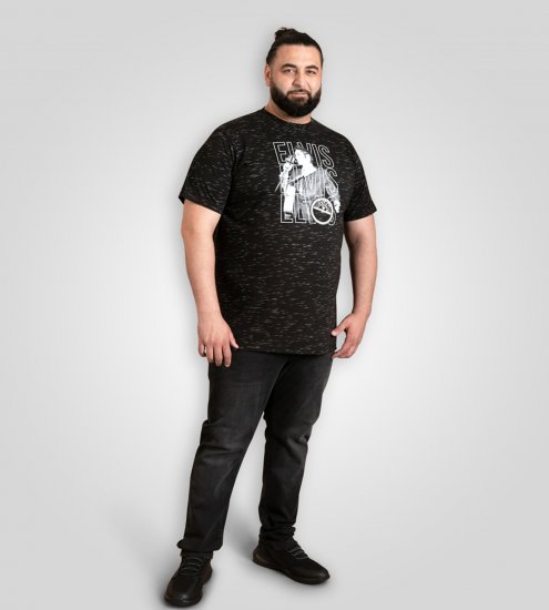 D555 Official Elvis Presley Printed T-Shirt Black - Camisetas con estampado - Camisetas con estampado - 2XL-8XL