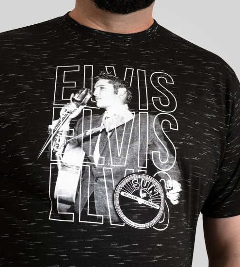 D555 Official Elvis Presley Printed T-Shirt Black - Camisetas con estampado - Camisetas con estampado - 2XL-8XL