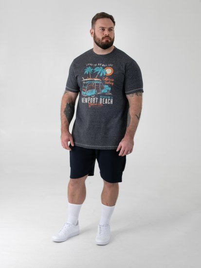 D555 Moyles Newport Beach Woody Car Printed T-Shirt Navy Twist - Camisetas con estampado - Camisetas con estampado - 2XL-8XL