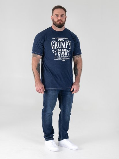 D555 Cooper Grumpy Old Man Printed T-Shirt Navy - Camisetas con estampado - Camisetas con estampado - 2XL-8XL