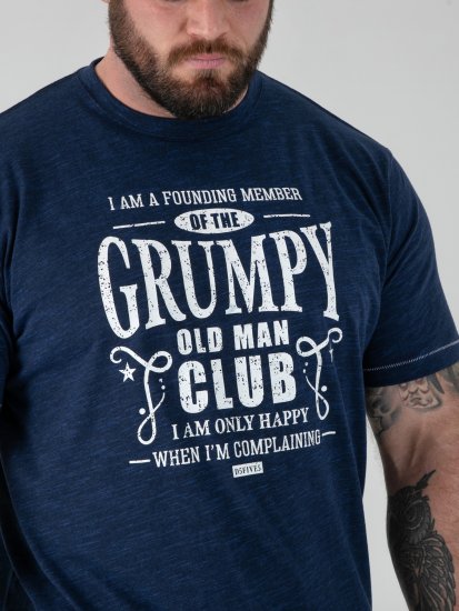 D555 Cooper Grumpy Old Man Printed T-Shirt Navy - Camisetas con estampado - Camisetas con estampado - 2XL-8XL