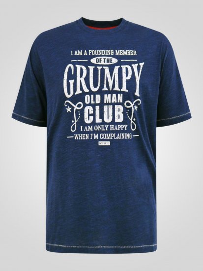 D555 Cooper Grumpy Old Man Printed T-Shirt Navy - Camisetas con estampado - Camisetas con estampado - 2XL-8XL