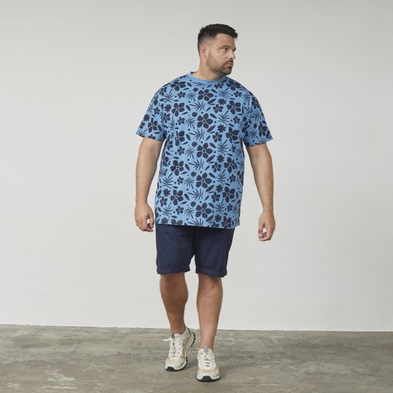 North Latitude 61123 Camiseta Con Estampado Integral Azul Medio - Camisetas - Camisetas - 2XL-14XL