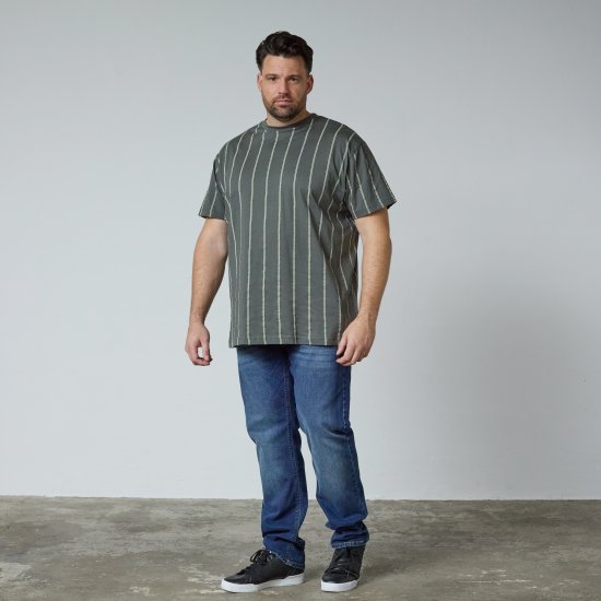 North Latitude 61319 Camiseta De Rayas Verde Polvoriento Oscuro - Camisetas - Camisetas - 2XL-14XL