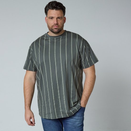 North Latitude 61319 Camiseta De Rayas Verde Polvoriento Oscuro - Camisetas - Camisetas - 2XL-14XL