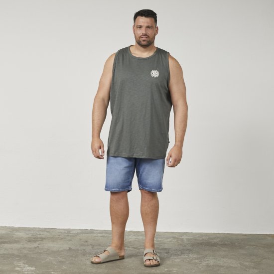 North Latitude 61323 Camiseta Sin Mangas Slub Verde Polvoriento Oscuro - Camisetas - Camisetas - 2XL-14XL