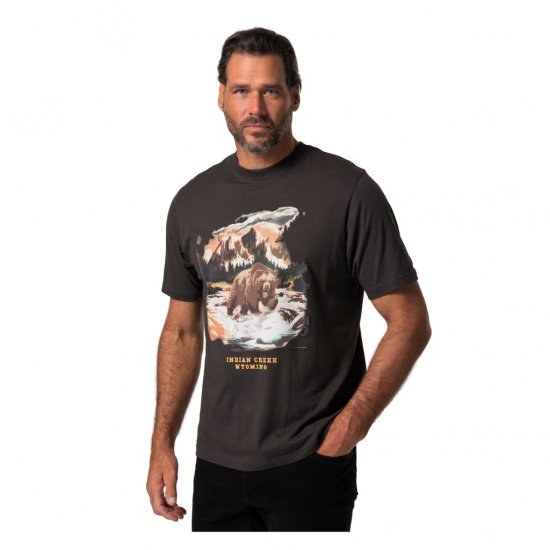 JP1880 T-Shirt Indian Creek Anthracite TALL - ROPA DE HOMBRE MT-6XLT - Tamaños de talle alto