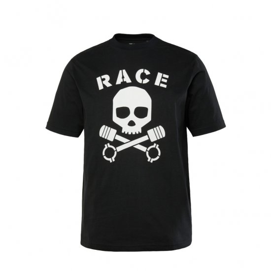 JP1880 T-Shirt Short Sleeve Skull Race Black - Camisetas - Camisetas - 2XL-14XL