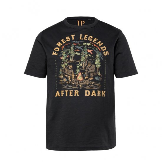 JP1880 T-Shirt Short Sleeve Forest Legends Black - Camisetas - Camisetas - 2XL-14XL