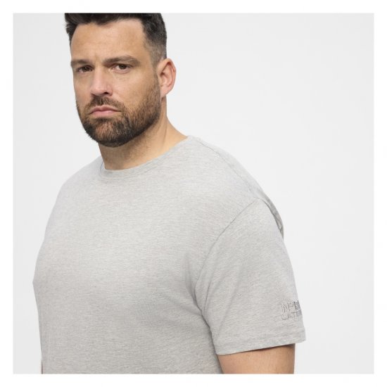North Latitude T-Shirt O-Neck Grey Melange - Camisetas - Camisetas - 2XL-14XL