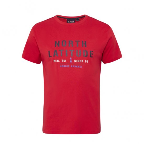 North Latitude Logo T-Shirt Red - Camisetas - Camisetas - 2XL-14XL