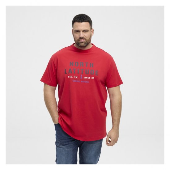 North Latitude Logo T-Shirt Red - Camisetas - Camisetas - 2XL-14XL
