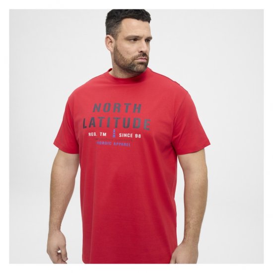 North Latitude Logo T-Shirt Red - Camisetas - Camisetas - 2XL-14XL