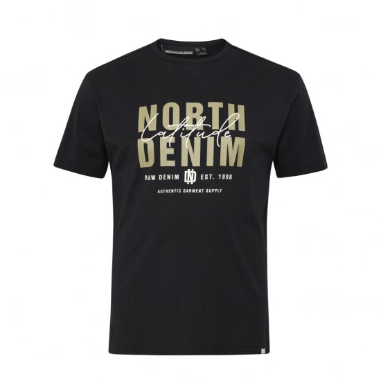North Latitude Denim Printed Logo T-Shirt Black - Camisetas - Camisetas - 2XL-14XL