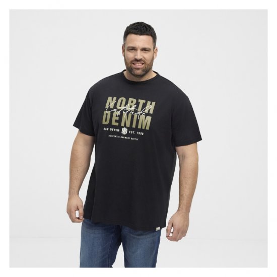 North Latitude Denim Printed Logo T-Shirt Black - Camisetas - Camisetas - 2XL-14XL