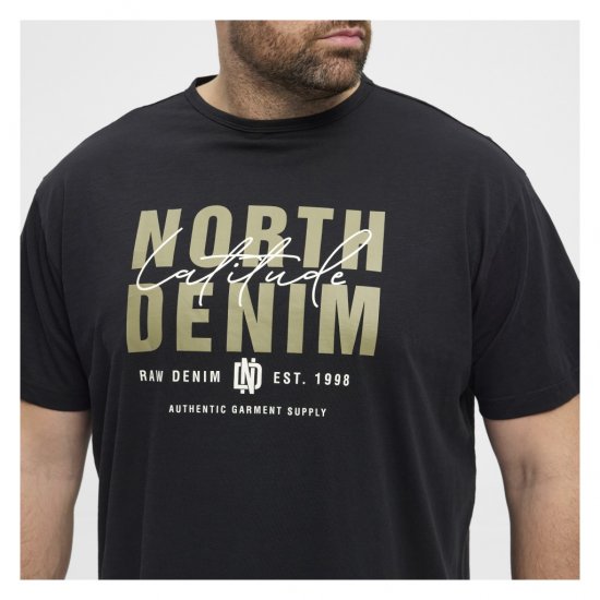 North Latitude Denim Printed Logo T-Shirt Black - Camisetas - Camisetas - 2XL-14XL
