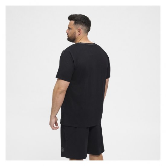 North Latitude Pyjama T-Shirt V-Neck Short Sleeve Black - Pijamas/ropa de estar en casa - Pijamas/ropa de estar en casa 2XL-10XL